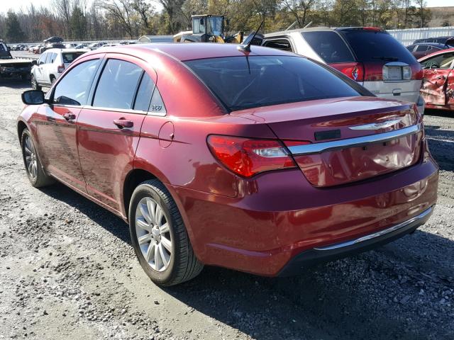 1C3CCBBB9DN542709 - 2013 CHRYSLER 200 TOURIN RED photo 3