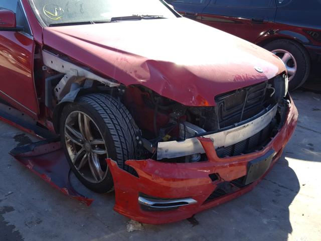 WDDGF4HB6DR255284 - 2013 MERCEDES-BENZ C 250 RED photo 9