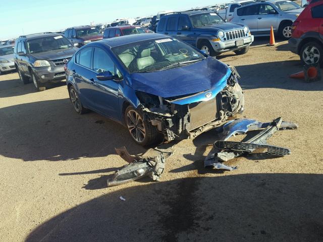 KNAFZ4A88E5068937 - 2014 KIA FORTE EX BLUE photo 1