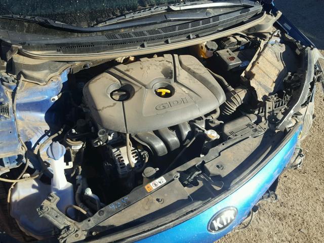 KNAFZ4A88E5068937 - 2014 KIA FORTE EX BLUE photo 7