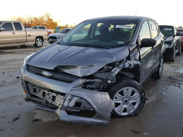 1FMCU0F73EUD50627 - 2014 FORD ESCAPE S GRAY photo 2