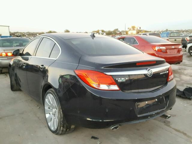 W04G15GV3B1103933 - 2011 BUICK REGAL CXL BLACK photo 3