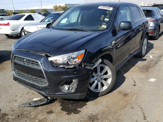 4A4AR4AU6EE016466 - 2014 MITSUBISHI OUTLANDER BLACK photo 2