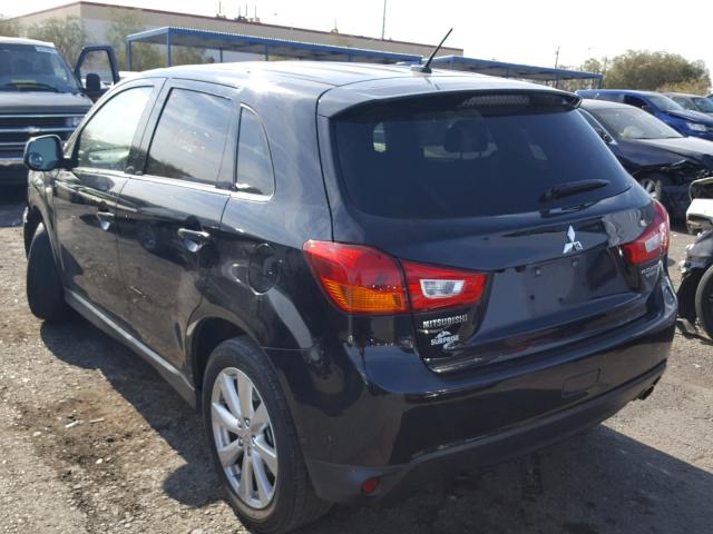 4A4AR4AU6EE016466 - 2014 MITSUBISHI OUTLANDER BLACK photo 3