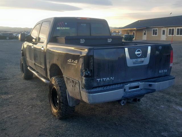 1N6AA07B54N543097 - 2004 NISSAN TITAN SE BLACK photo 3