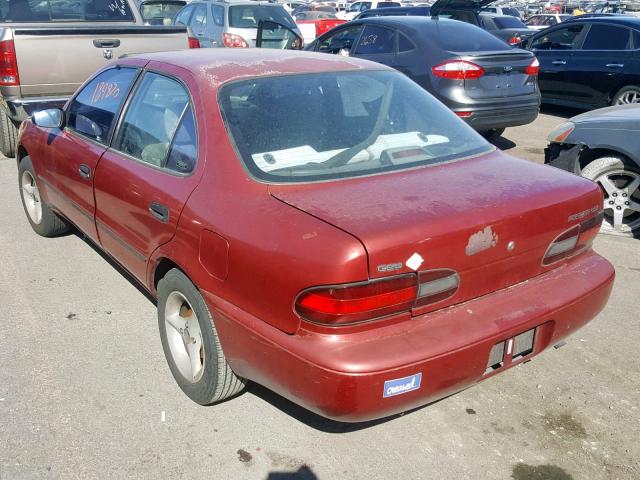 1Y1SK5287SZ031243 - 1995 GEO PRIZM LSI RED photo 3