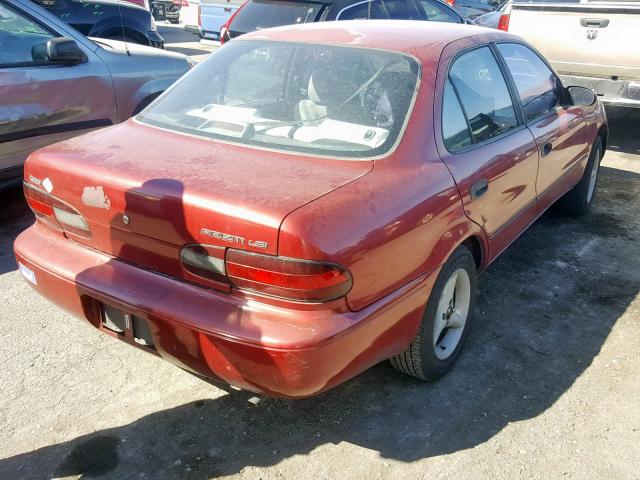 1Y1SK5287SZ031243 - 1995 GEO PRIZM LSI RED photo 4