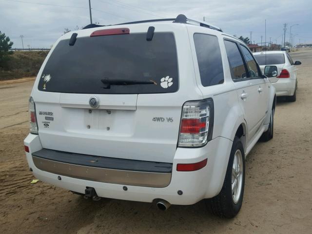 4M2CU971X8KJ29376 - 2008 MERCURY MARINER PR WHITE photo 4