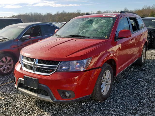 3C4PDCBG8DT619548 - 2013 DODGE JOURNEY SX RED photo 2