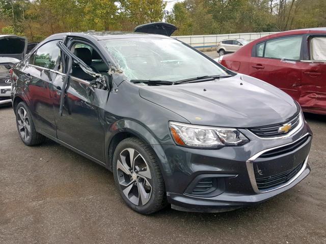 1G1JF5SB3J4134616 - 2018 CHEVROLET SONIC PREM GRAY photo 1