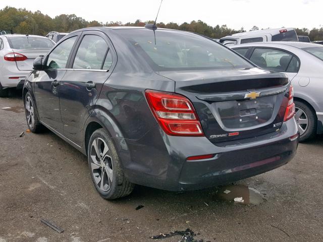 1G1JF5SB3J4134616 - 2018 CHEVROLET SONIC PREM GRAY photo 3