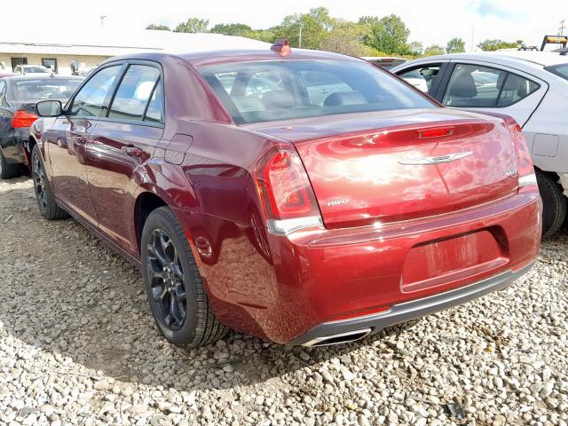 2C3CCAGG4KH648540 - 2019 CHRYSLER 300 S MAROON photo 3