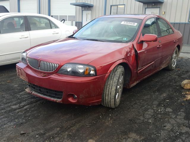 1LNHM87A04Y651457 - 2004 LINCOLN LS RED photo 2