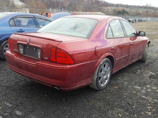 1LNHM87A04Y651457 - 2004 LINCOLN LS RED photo 4