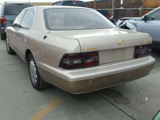 JT8UF22E5S0015860 - 1995 LEXUS LS 400 GOLD photo 3