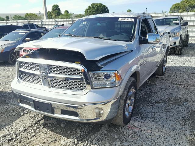 1C6RR6JT6HS714229 - 2017 RAM 1500 LARAM SILVER photo 2