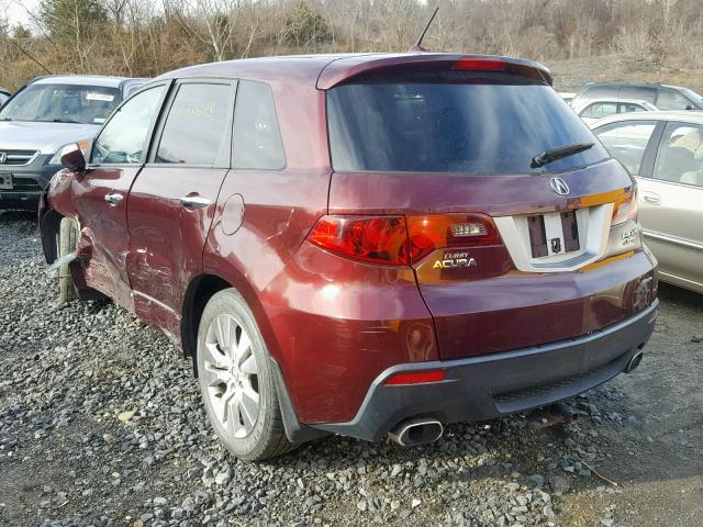 5J8TB1H21AA007829 - 2010 ACURA RDX BURGUNDY photo 3