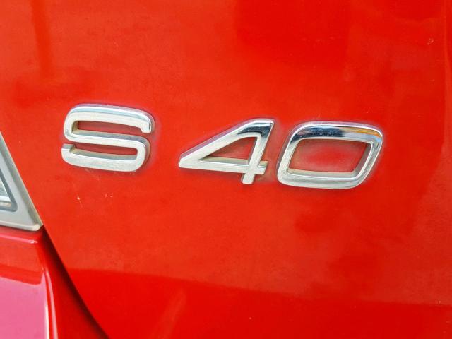 YV1390MS3A2493395 - 2010 VOLVO S40 2.4I RED photo 9