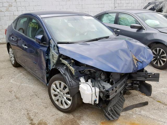 3N1AB7AP2JL627096 - 2018 NISSAN SENTRA S BLUE photo 1