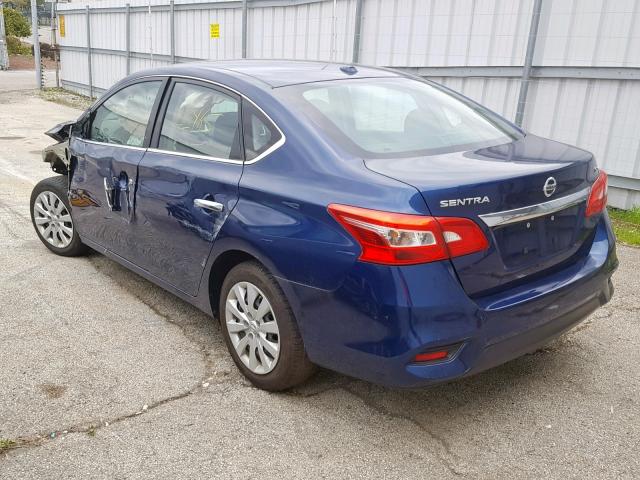 3N1AB7AP2JL627096 - 2018 NISSAN SENTRA S BLUE photo 3