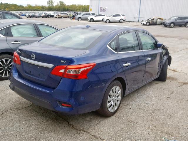 3N1AB7AP2JL627096 - 2018 NISSAN SENTRA S BLUE photo 4