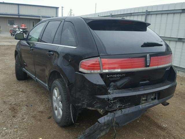 2LMDU68C47BJ28824 - 2007 LINCOLN MKX BLACK photo 3