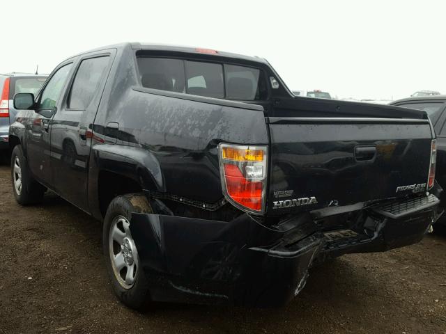 2HJYK16216H564137 - 2006 HONDA RIDGELINE BLACK photo 3