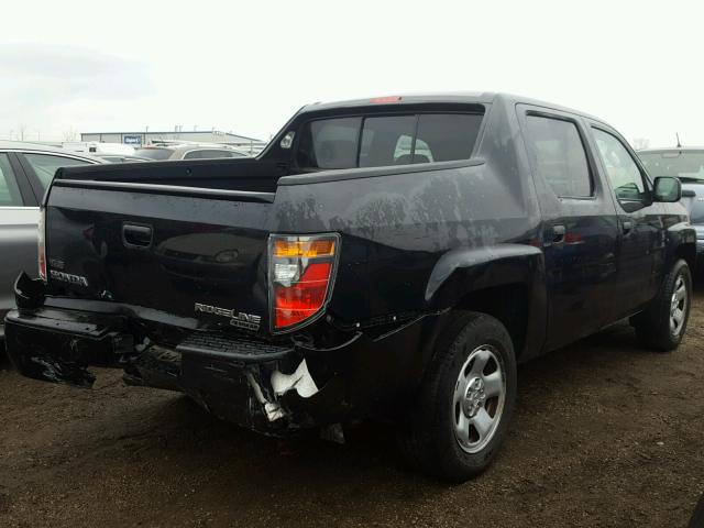 2HJYK16216H564137 - 2006 HONDA RIDGELINE BLACK photo 4