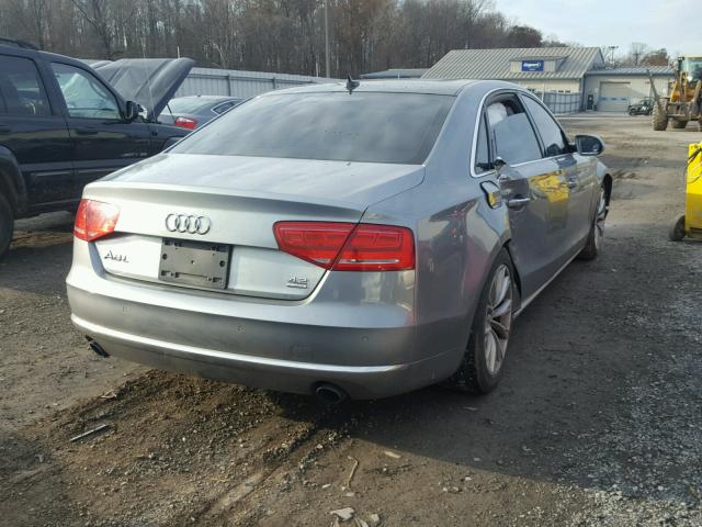 WAURVAFD0CN003767 - 2012 AUDI A8 L QUATT GRAY photo 4