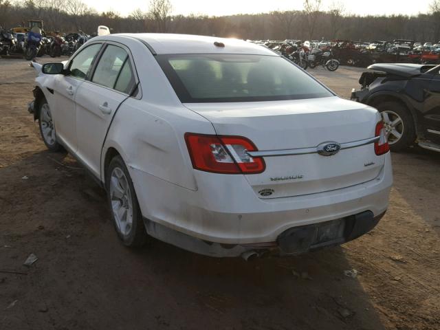 1FAHP2EW9CG126690 - 2012 FORD TAURUS SEL WHITE photo 3