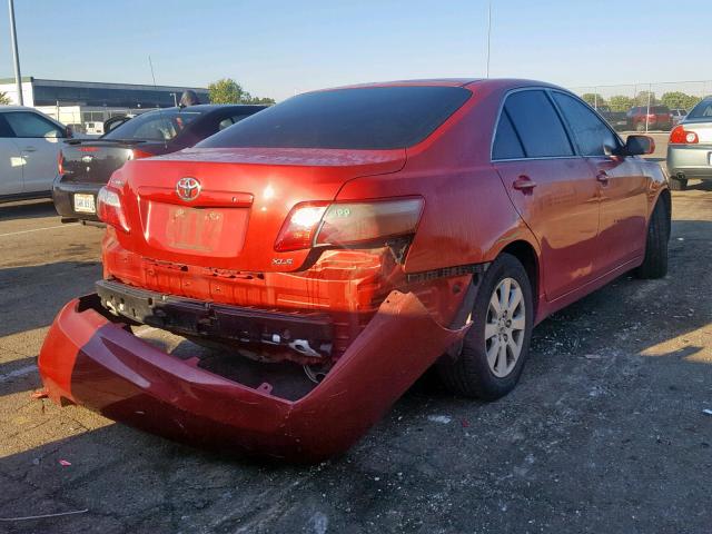4T1BE46K28U207029 - 2008 TOYOTA CAMRY CE RED photo 4