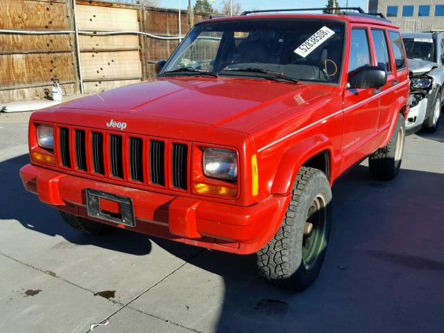 1J4FJ78SXVL520308 - 1997 JEEP CHEROKEE C RED photo 2