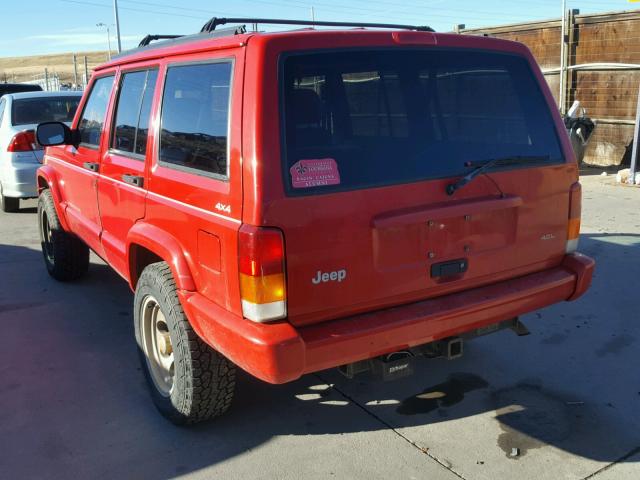 1J4FJ78SXVL520308 - 1997 JEEP CHEROKEE C RED photo 3