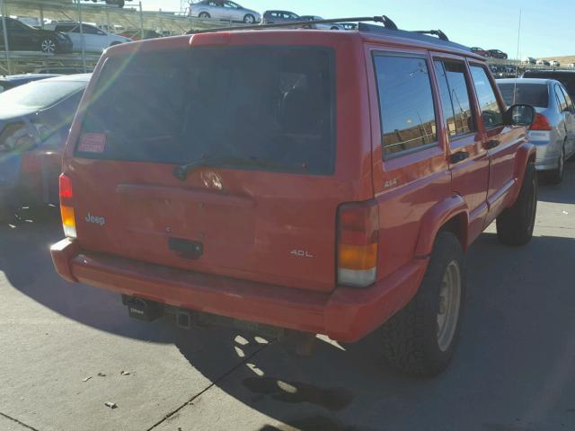 1J4FJ78SXVL520308 - 1997 JEEP CHEROKEE C RED photo 4