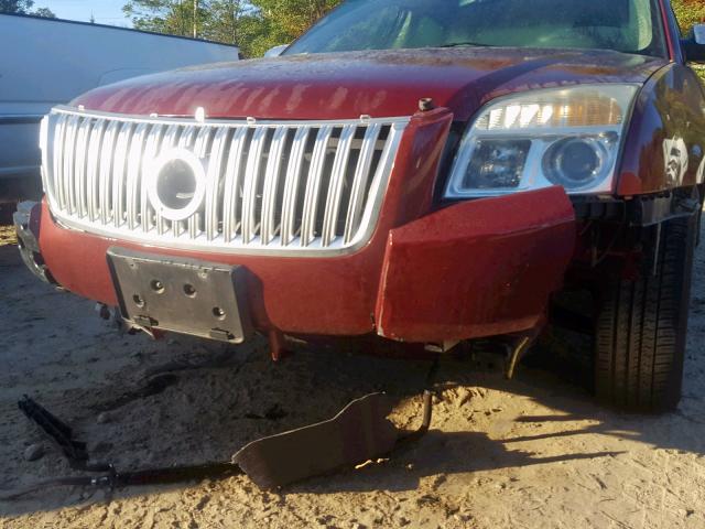 1MEHM40WX8G625008 - 2008 MERCURY SABLE LUXU RED photo 9