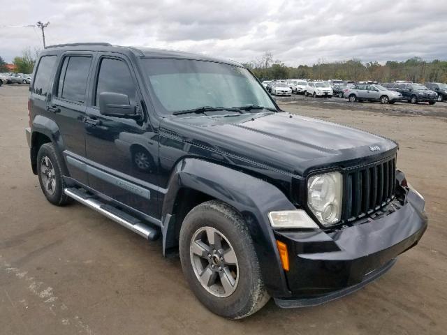 1J8GN28K98W131978 - 2008 JEEP LIBERTY SP BLACK photo 1