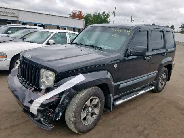 1J8GN28K98W131978 - 2008 JEEP LIBERTY SP BLACK photo 2