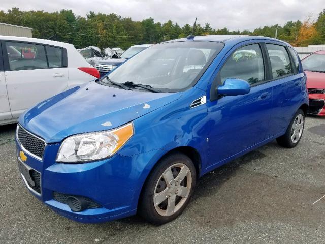 KL1TD66E89B651859 - 2009 CHEVROLET AVEO LS BLUE photo 2