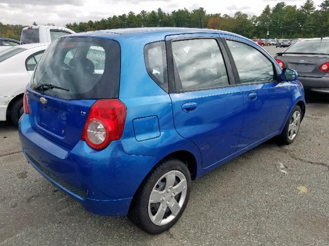 KL1TD66E89B651859 - 2009 CHEVROLET AVEO LS BLUE photo 4