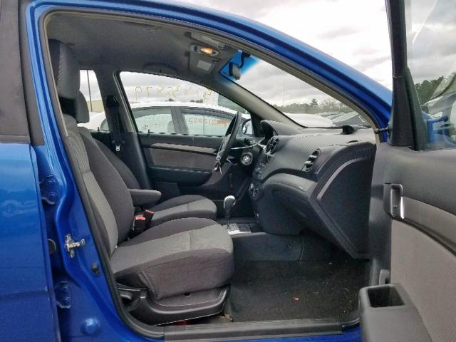 KL1TD66E89B651859 - 2009 CHEVROLET AVEO LS BLUE photo 5