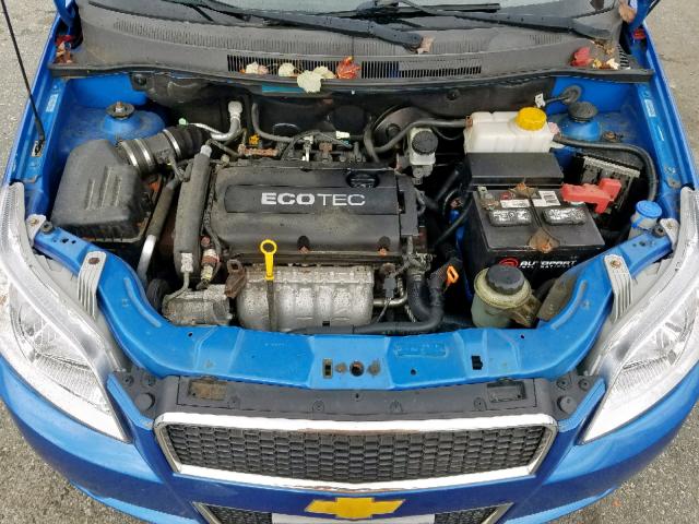 KL1TD66E89B651859 - 2009 CHEVROLET AVEO LS BLUE photo 7