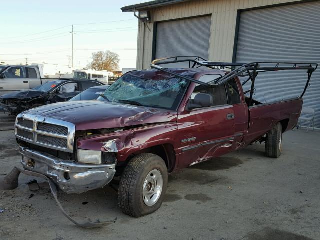 1B7KC23671J544342 - 2001 DODGE RAM 2500 MAROON photo 2