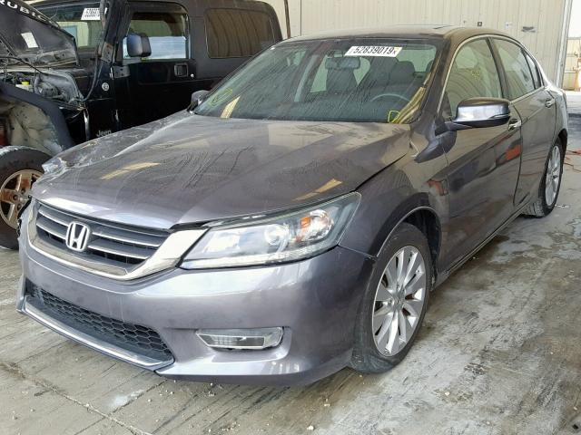 1HGCR2F84DA053197 - 2013 HONDA ACCORD EXL GRAY photo 2