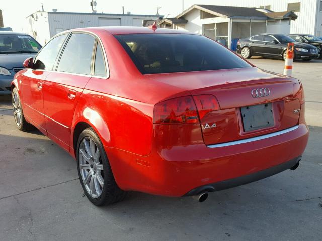 WAUDF78E17A037097 - 2007 AUDI A4 2.0T QU RED photo 3