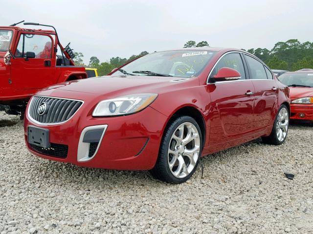 2G4GV5GV4D9212888 - 2013 BUICK REGAL GS RED photo 2