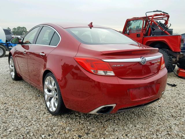 2G4GV5GV4D9212888 - 2013 BUICK REGAL GS RED photo 3