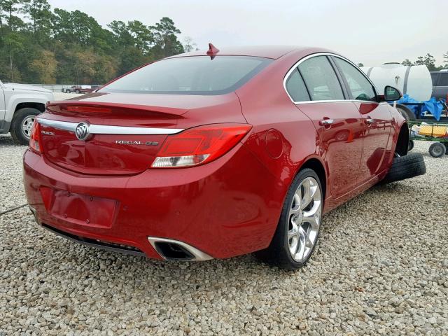 2G4GV5GV4D9212888 - 2013 BUICK REGAL GS RED photo 4