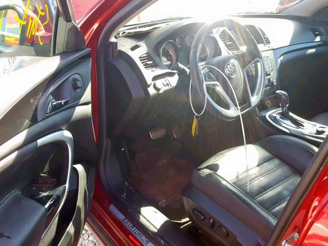 2G4GV5GV4D9212888 - 2013 BUICK REGAL GS RED photo 9