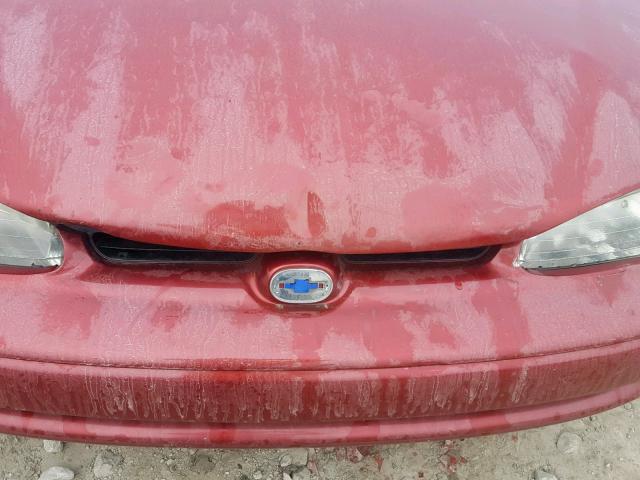 1Y1SK5480XZ415949 - 1999 CHEVROLET GEO PRIZM მუქწითელი ფოტო 9