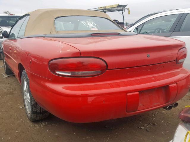 3C3EL55H5VT576724 - 1997 CHRYSLER SEBRING JX RED photo 3